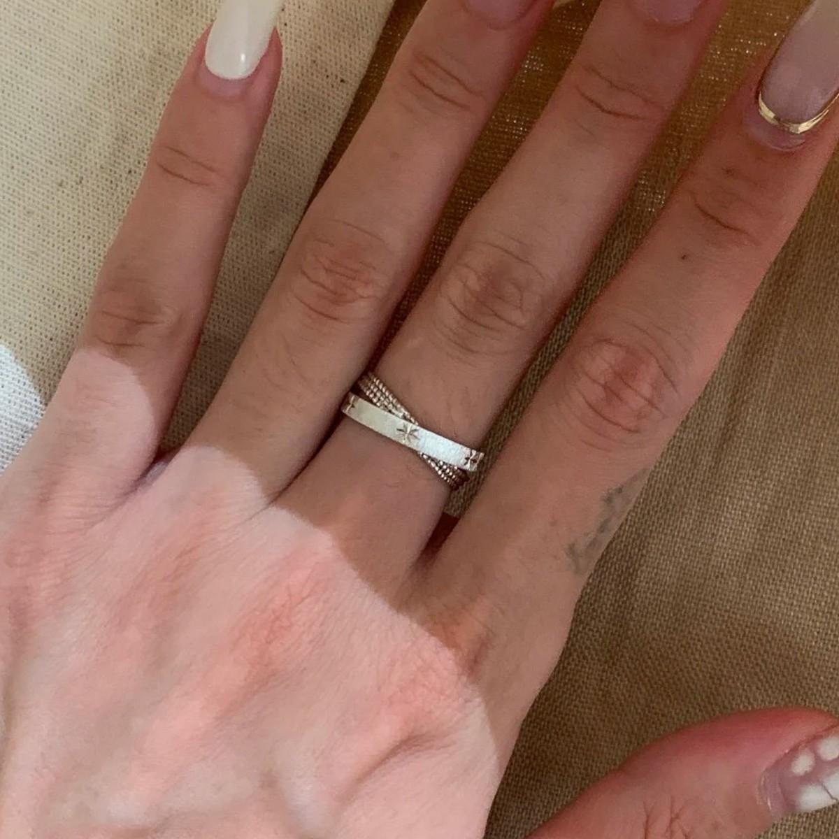 Star Language Wish  Simple Double-layer Star Ring Niche Design High-end Daily Versatile Index Finger Ring Accessories