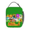Steal A Brainrot Insulated Lunch Bags Thermal Bag Meal Container Tote Lunch Box Food Storage Bags School Outdoor