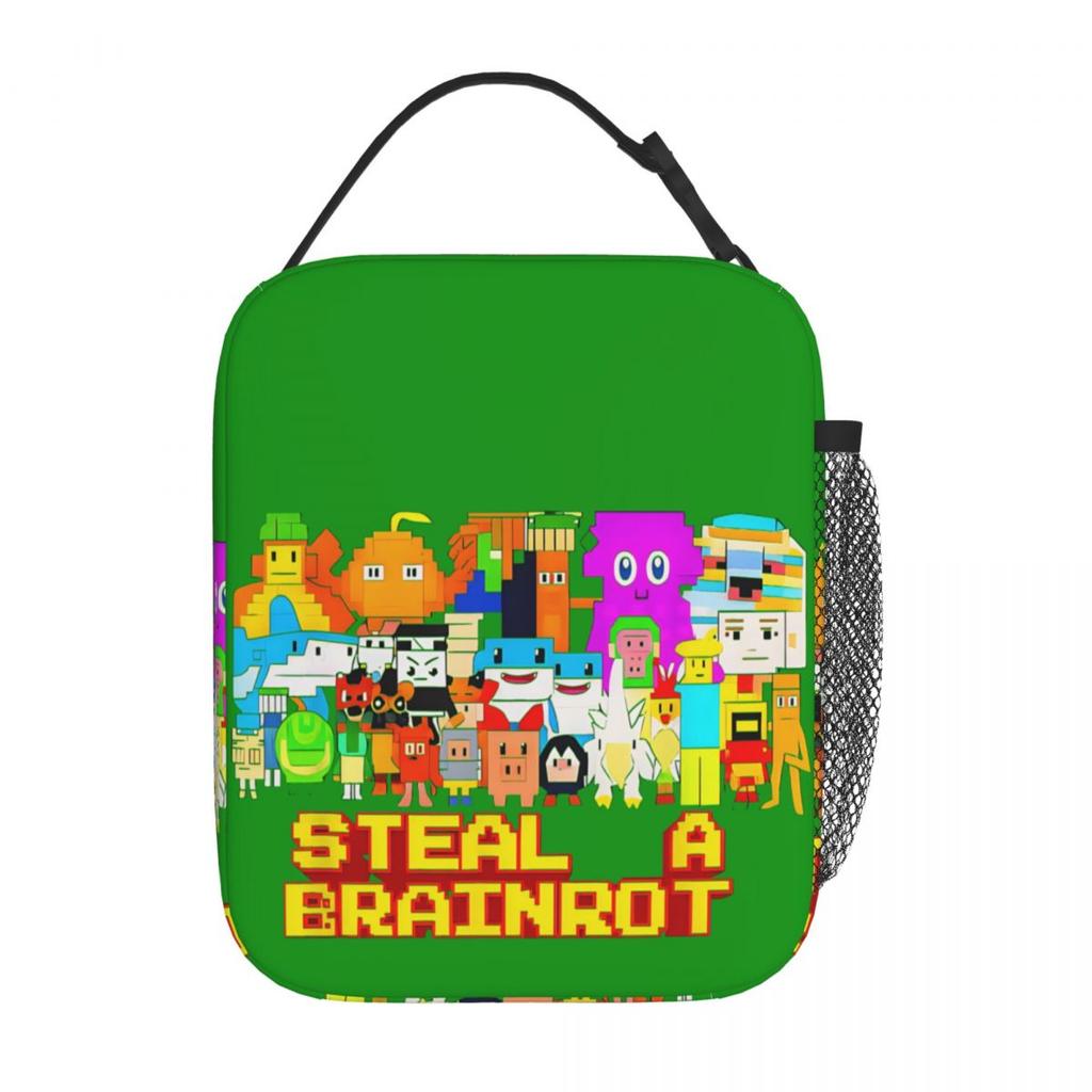 Steal A Brainrot Insulated Lunch Bags Thermal Bag Meal Container Tote Lunch Box Food Storage Bags School Outdoor