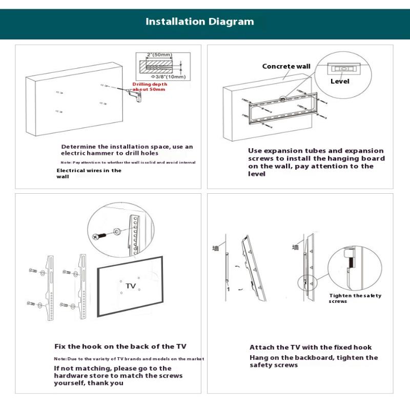 26-65 İnç TV Duvar Askı Aparatı Evrensel TV Montajı Monitör Tutucu Ayarlanabilir Düşük Profil Düz TV Duvar Askısı LCD LED Monitör İçin