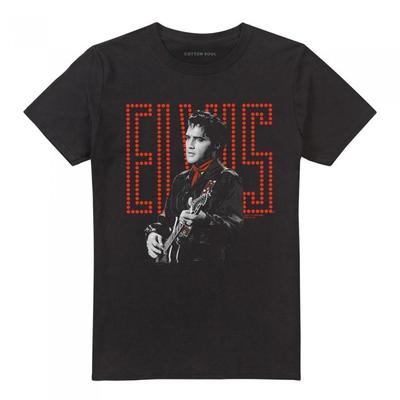 Elvis Presley Unisex Adult Red Guitarman T-Shirt