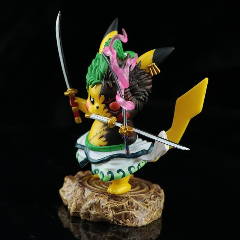 One Piece Roronoa Zoro Pikachu Action Figures Model Toy Desktop Gift Decoration