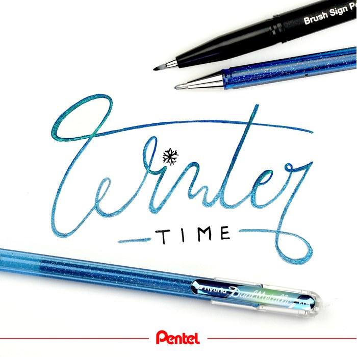 Pentel Hybrid Dual Metallic Liquid Gel Roller Pen YK110/8-M - 8 Count (Pack of 1) 16 Glittering Metallic Colors