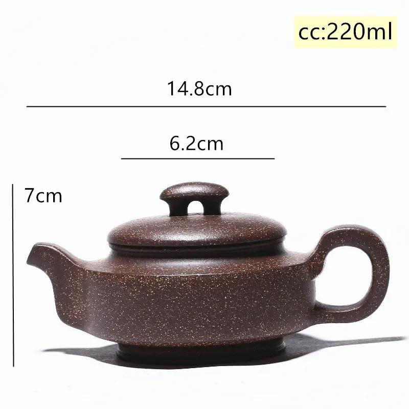 

Chinese Authentic Yixing Tea Pot Handmade Purple Clay Teapot Raw Ore Kettle Boutique Teaware Tie Guanyin Tea Ceremony Gift 220ml