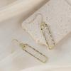 Korean Transparent Geometric Quadrilateral Luxury Long Earrings.