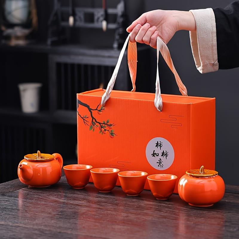 1 sada keramická čajová sada Čajová sada ve stylu tomel Vhodné pro rodinné posezení Cestování v přírodě Dárek k narozeninám Dárek k svátku Jarní festival Dárek Čajový doplněk