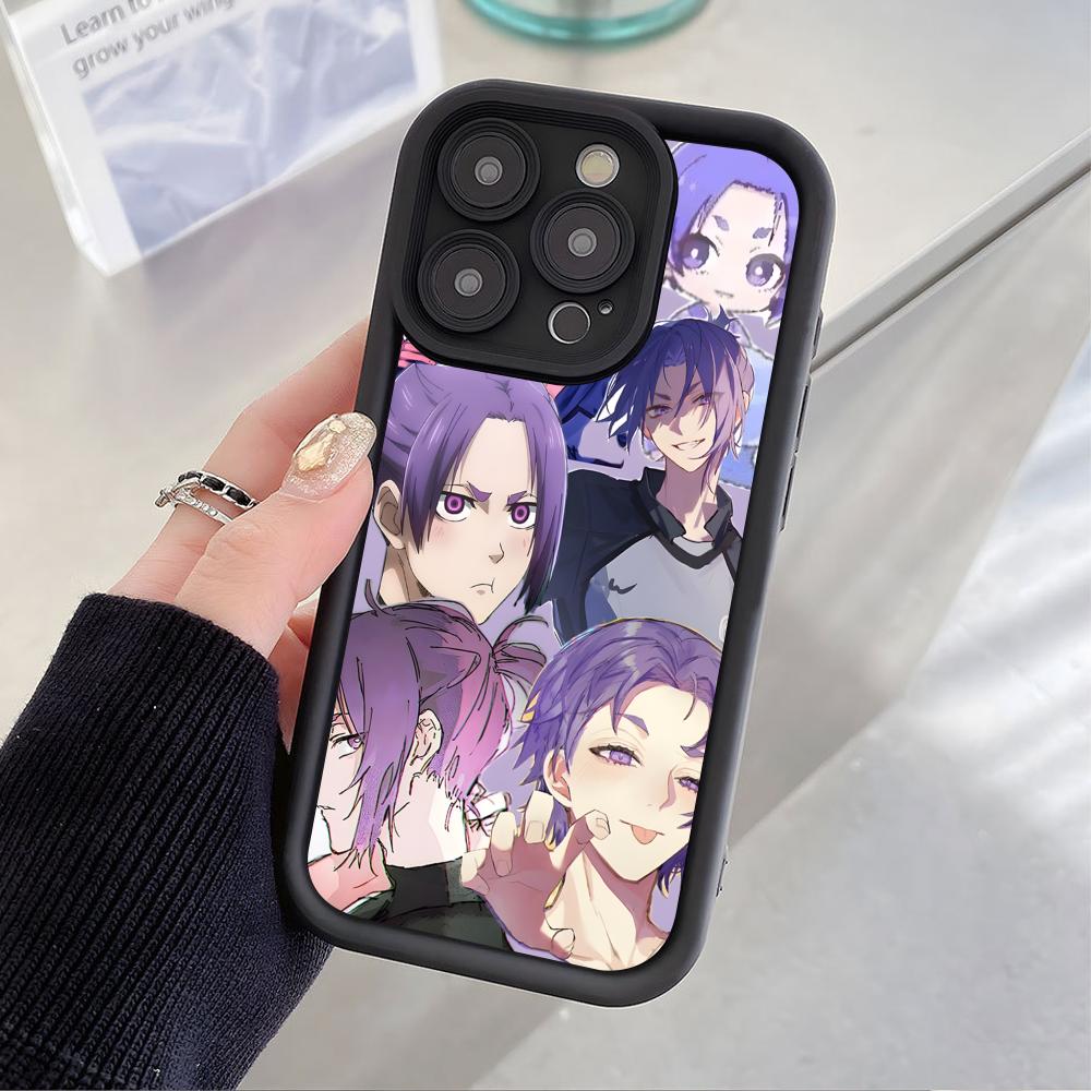 Blue Lock Reo Mikage Thicken TPU Mobile Phone Case for iPhone 17 16 15 14 13 12 11 Air Pro Max Plus Colorful Cover