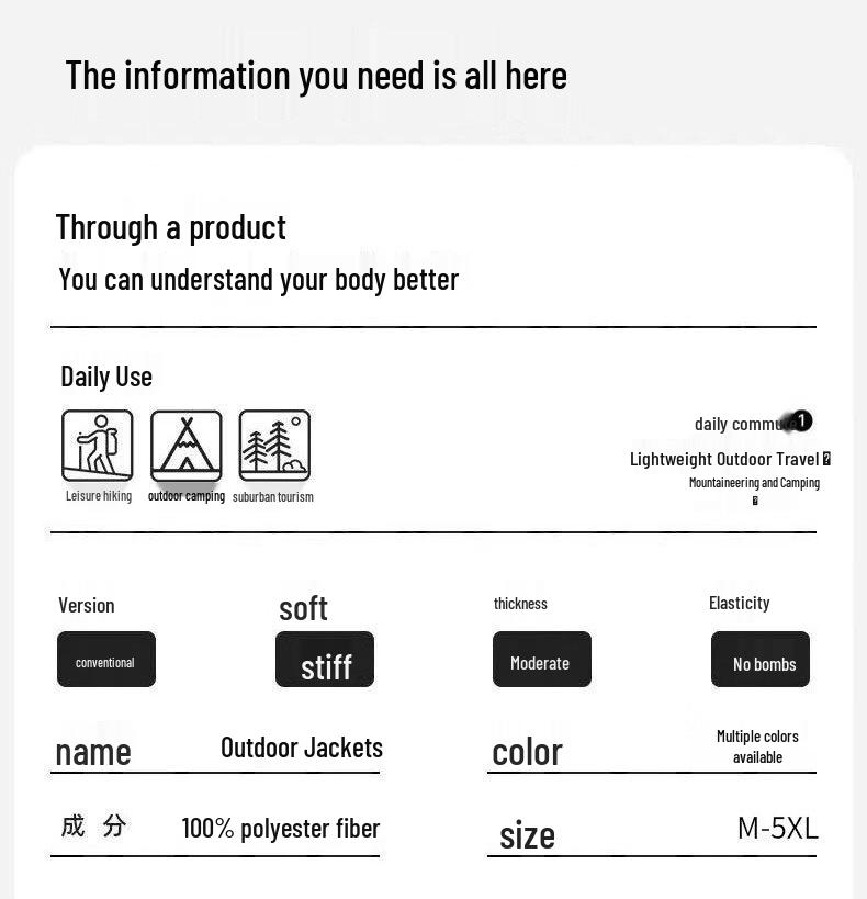 Jeanswest Men's Spring/Autumn Outdoor Waterproof Jacket