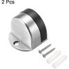 2pcs Door Stops, Stainless Steel Door Stopper Door Stop Bottom Door Stopper for Hotel Home Silver Tone for Home Office