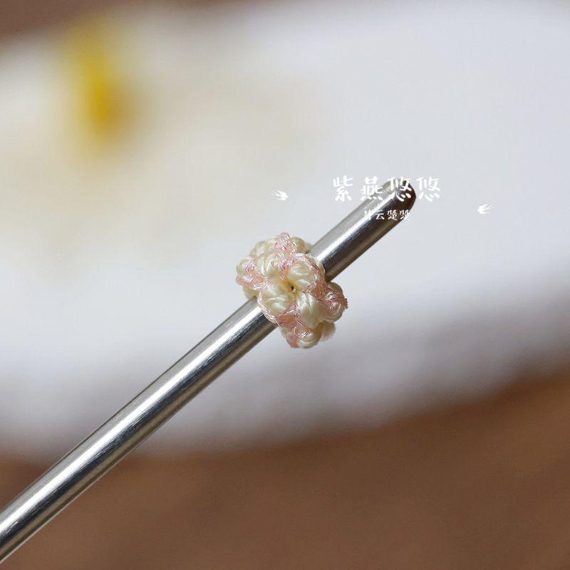 

Strand Peach Knot Coil Hand-Woven DIY Fixed Spacer Buckle Sequin Carrying Strap Bracelet Necklace Rope with Materials No. 33 beige powder edge