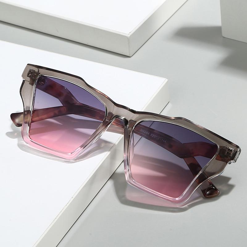  New Square Luxury Women Sunglasses UV400 Leopard Print Gradient Shades Men Sun Glasses