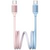USAMS Bicolor Series SJ756 Cable PD 60W USB-C/USB-C 1.2m Blue-pink