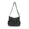 Multi Pocket Denim Crossbody Bag Adjustable Strap Large Capacity Casual Shoulder Purse for Women