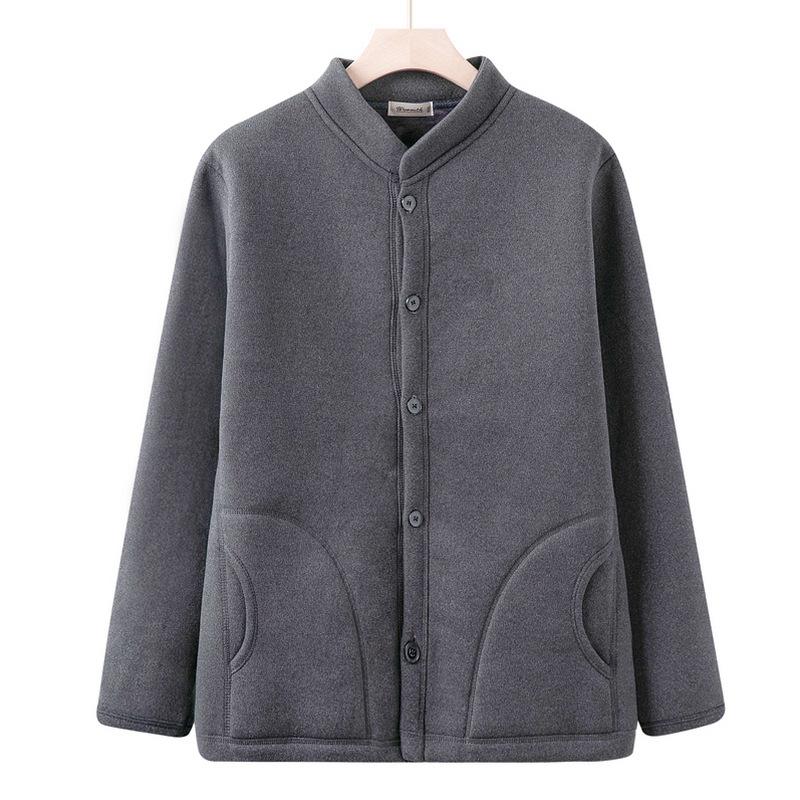 

Теплая одежда для пожилых людей, толстый кардиган с плюшем для дедушки и папы, осенне-зимнее пальто, кардиган для среднего и пожилого возраста, топ XL