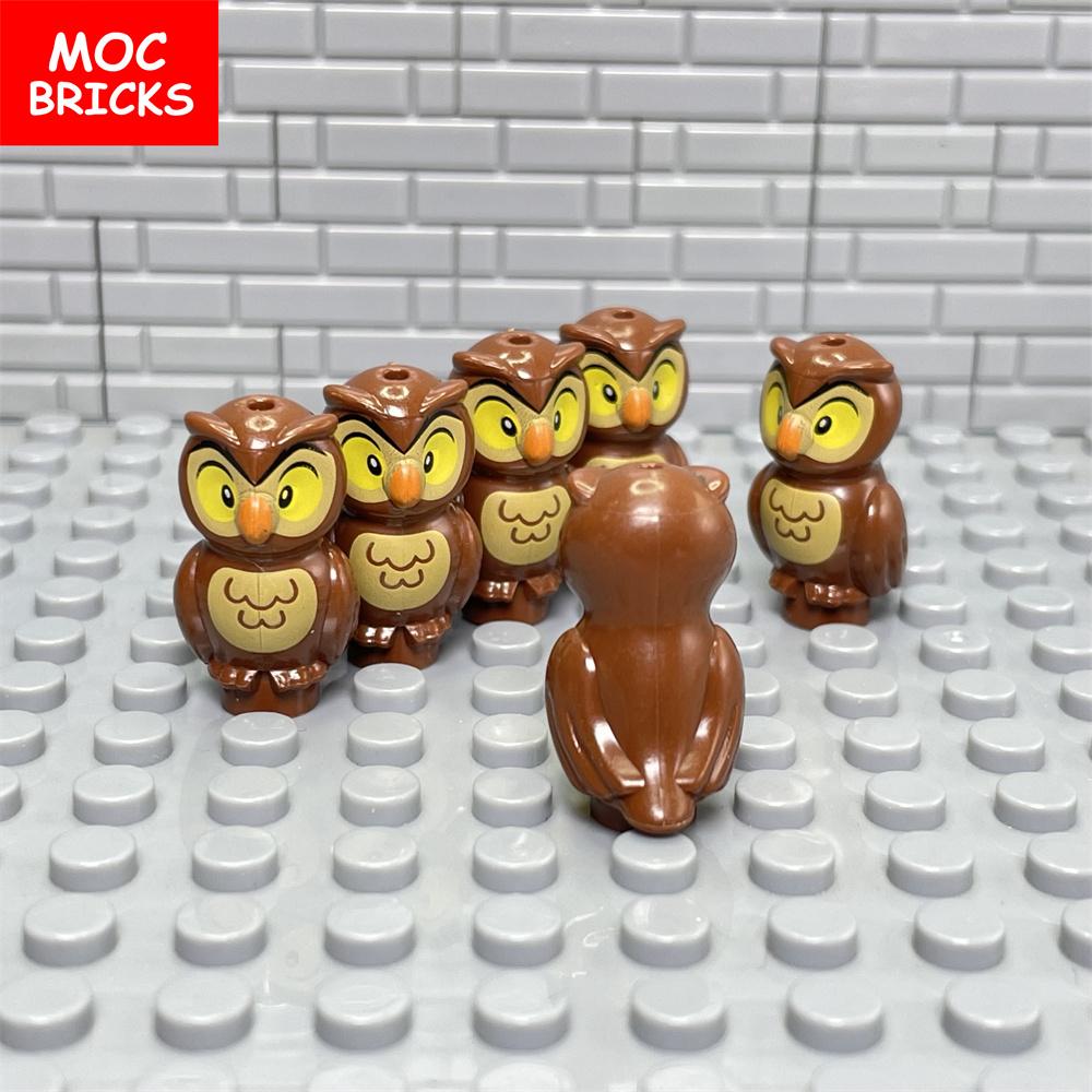 

6pcs/lot MOC Bricks Owl Bird Animals ZOO Educational Building Block 21333pb03 6288362 Figure Playthings Ideal For Children presents