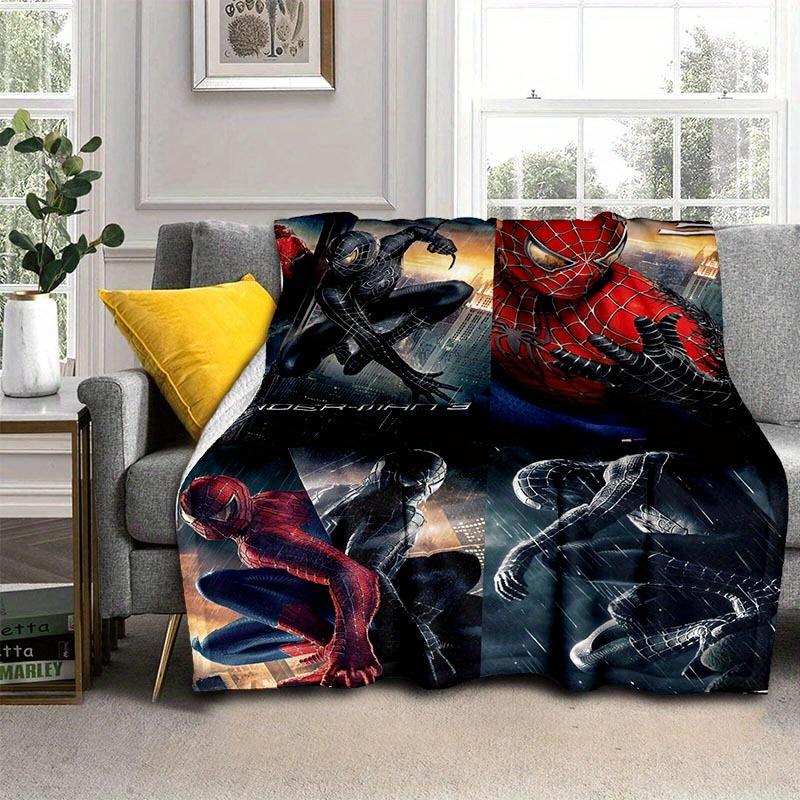 1pc Spider-Man Printing Blanket - Soft, All-Season Throw for Living Room, Bedroom,Personalized Gift with Adorable Cartoon Design
