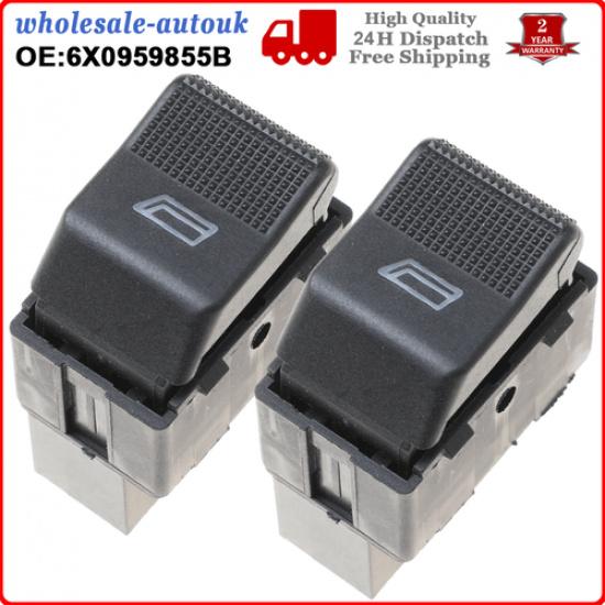 2pcs Electric Window Press Button Switch For VW Polo 6N2 1999-2001 6X0959855B