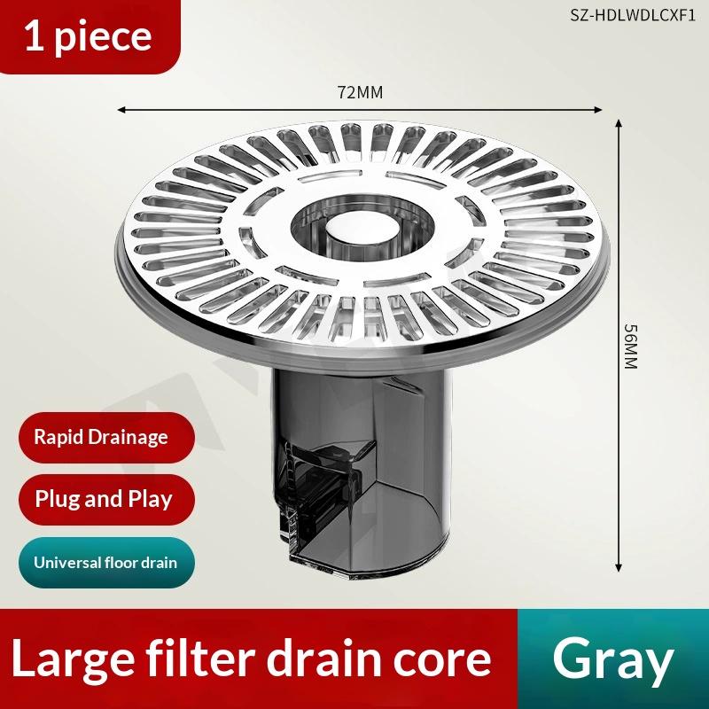 

1Pc Portable Anti Odor Floor Drain Core Removable Insect Prevention Basin Drain Filter Colander Stopper For Kitchen Bathroom серый