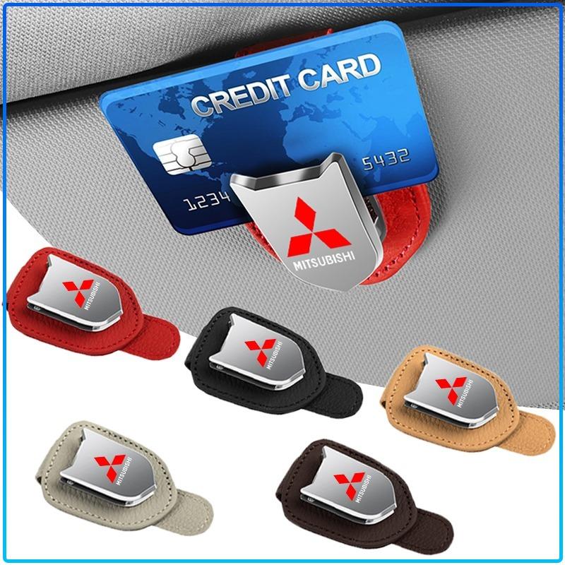 Auto Sun Visor Glasses Box Sunglasses Clip Card Ticket Holder Stand For Mitsubishi Lancer Lancer ASX Outlander 2 3 Pajero Mirage Exzos Pajero 4