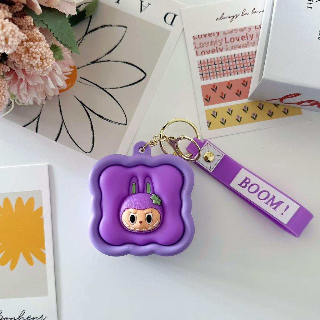 Cute Kapibara Silicone Coin Bag Cartoon Capybara Mini Key Bag Three-dimensional Square Bag Fun Backpack Pendant