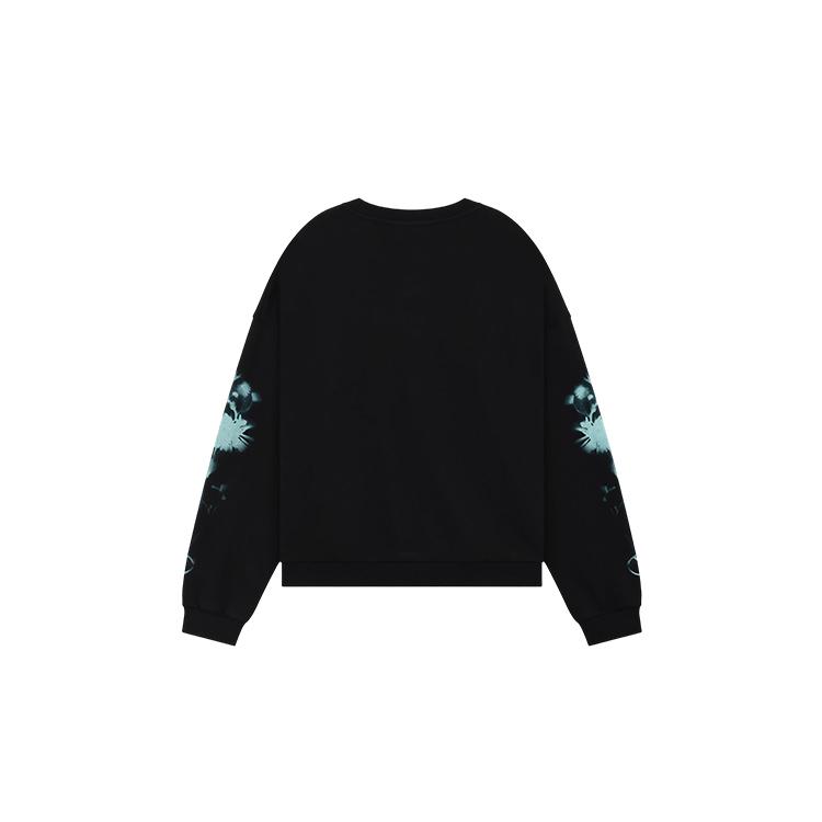 WE11DONE Ss26 Spray Logo Long Sleeve Casual T-Shirt Unisex Tops WD-TS1-26-784-U-BK