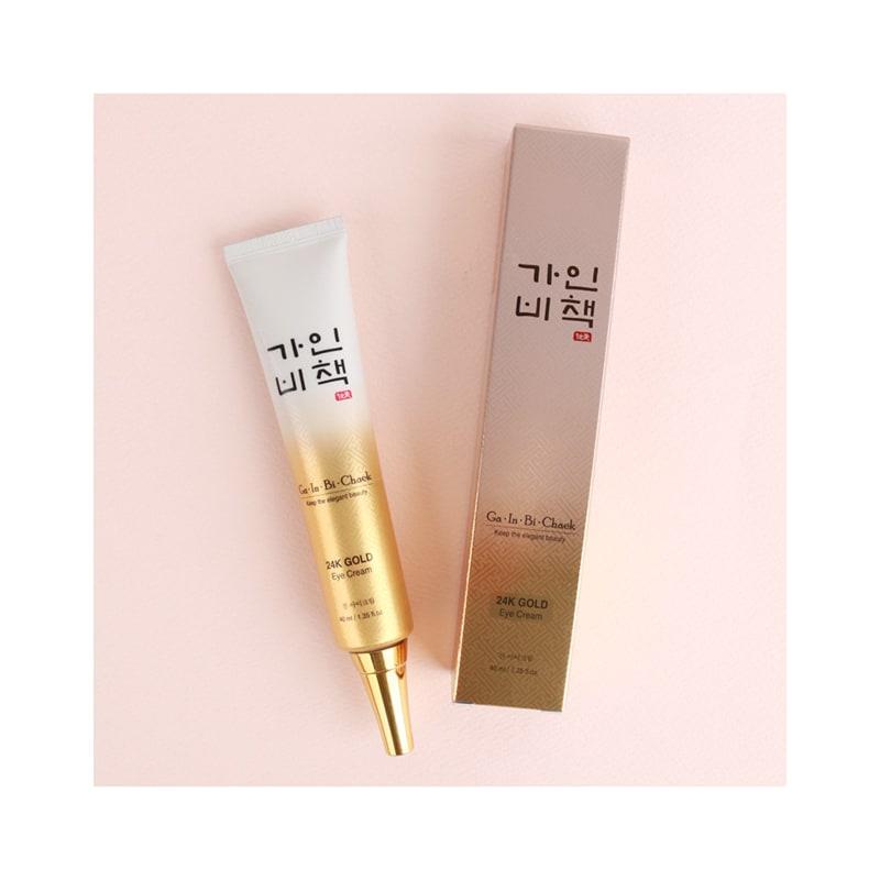 Gainbi Cheok Jin 24K Gold Eye Cream 40ml / Ginseng Cultured Root Exosome Elasticity Care Wrinkle Improvement