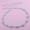 Fashion Bohemian Female Circular Waist Chain Luxury Turquoise Ellipse Chain Belt For Women Suitable For Skirts Dress