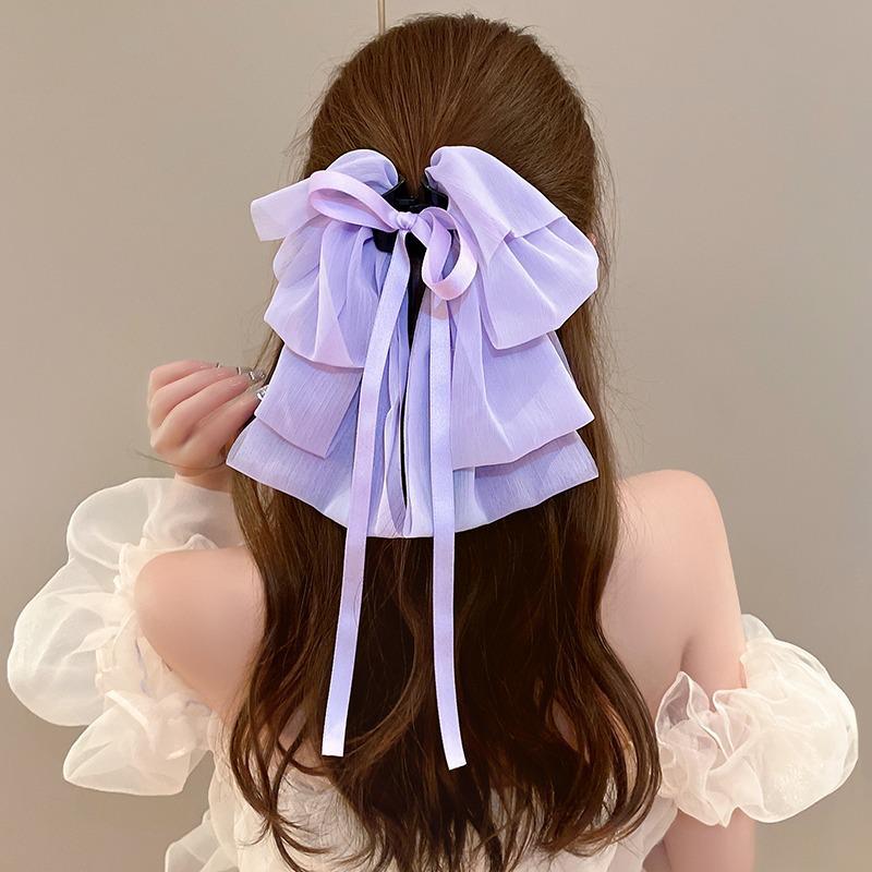Women's Bowknot Hairband: New Ponytail Ribbon Headdress with Polka Dot Design