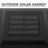 Solar Powered Post Lights Black Warm Yellow Light Outdoor Pillar Lights Garden Patio Rechargeable Durable Landscape Lamp