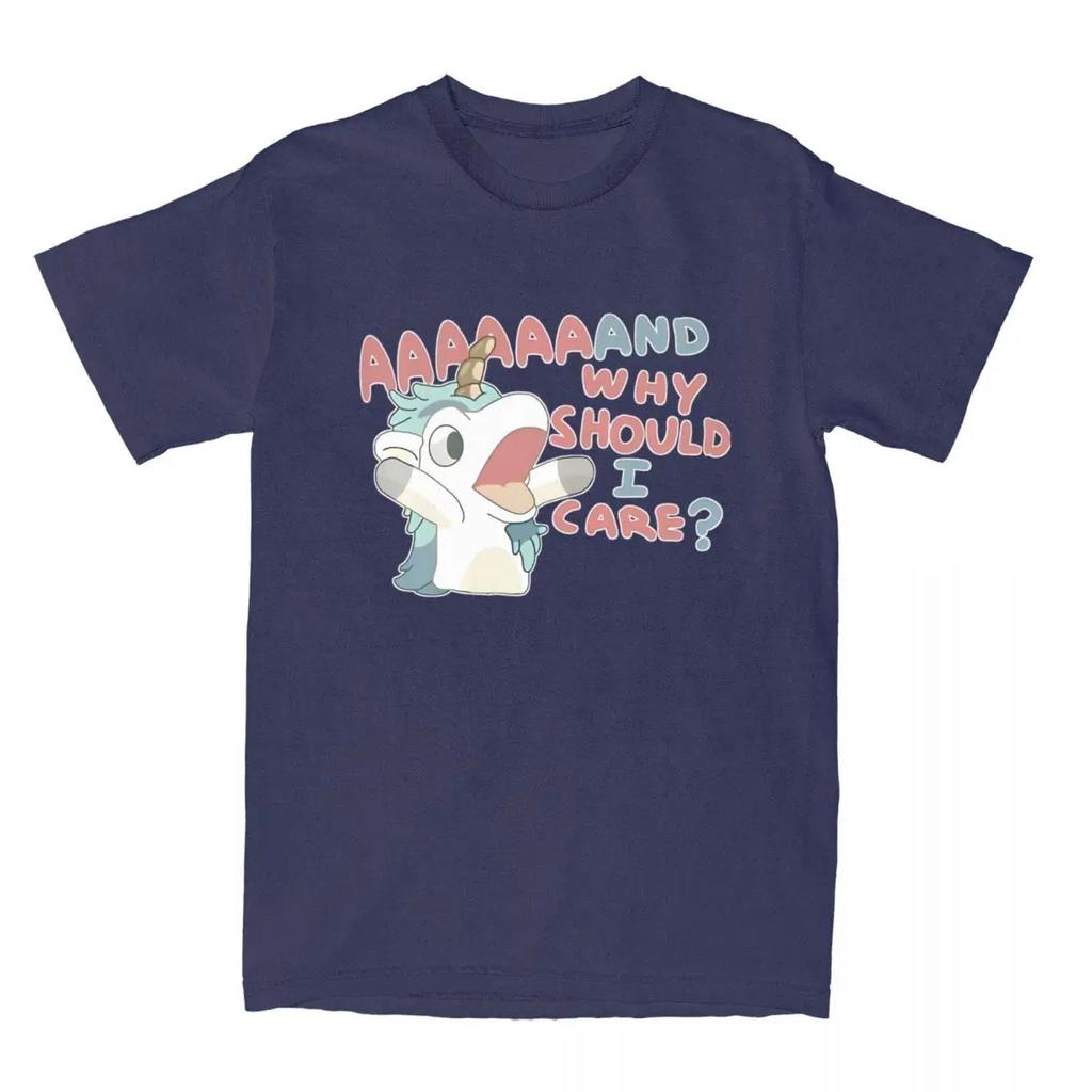 Herren Damen T-Shirt Warum sollte es mich interessieren Einhorn T-Shirts Harajuku Hot Anime Blauäugige Strand T-Shirts Y2K Basic Muster 100 Baumwoll T-Shirts