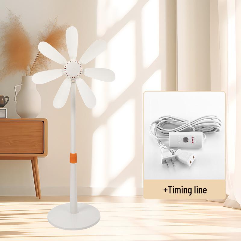 Quiet Small Electric Floor Fan with Soft Blades for Bedroom, Dorm, or Rental