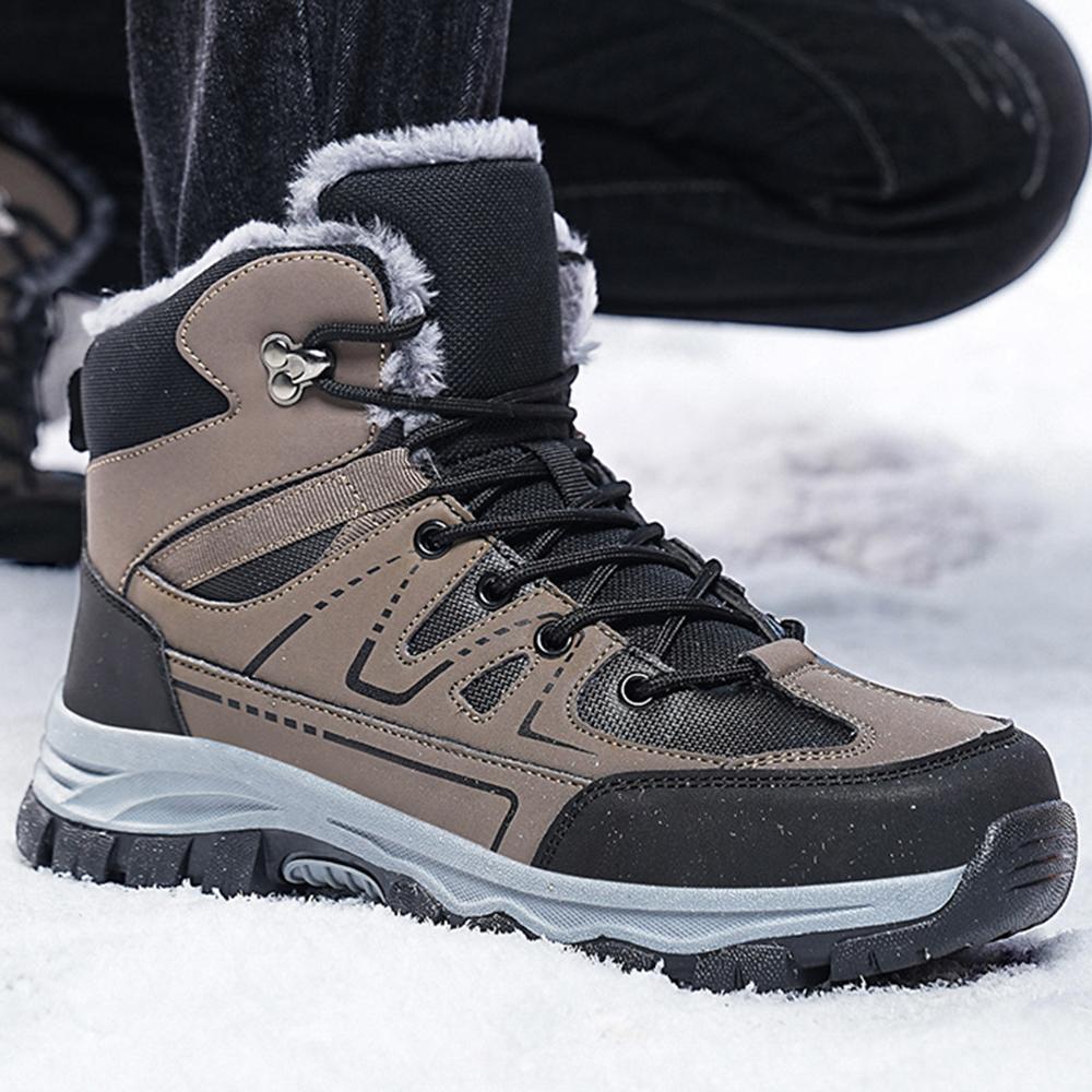 Snow Boots Men Winter Boots Outdoor Cotton Boots Male Warm Plush Boots Hiking Boots Men Casual Shoes Men Mountain Snow Boots
