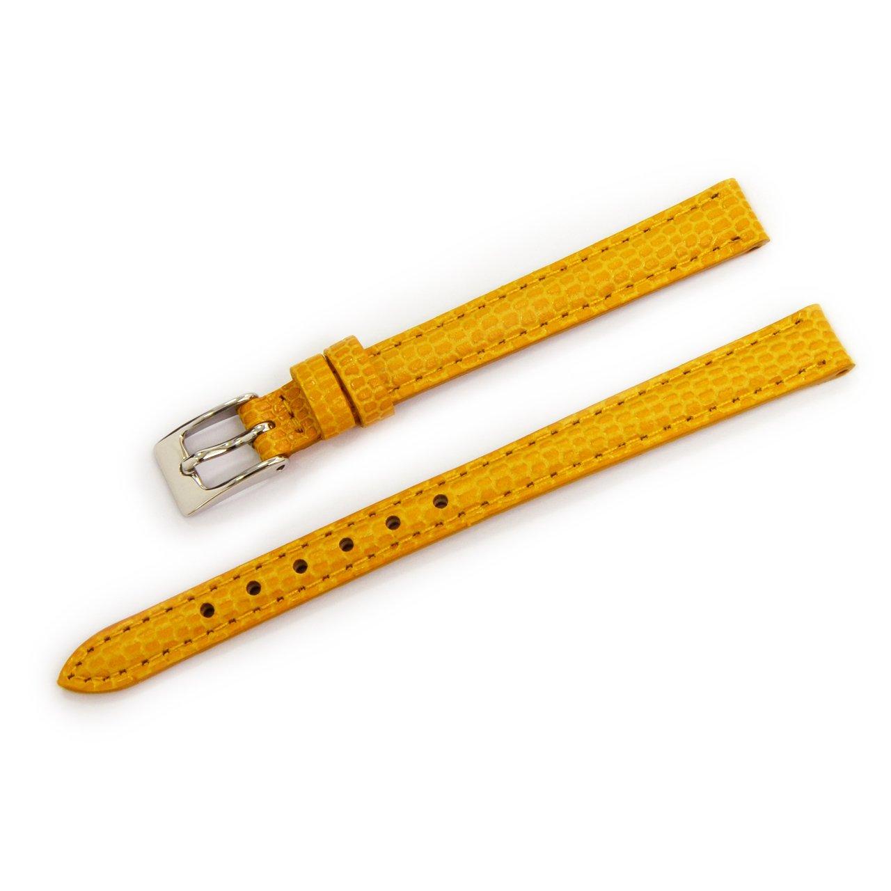 

CASSIS Calf Lizard Embossed Watch Strap DONNA Yellow 9mm [Official Import]