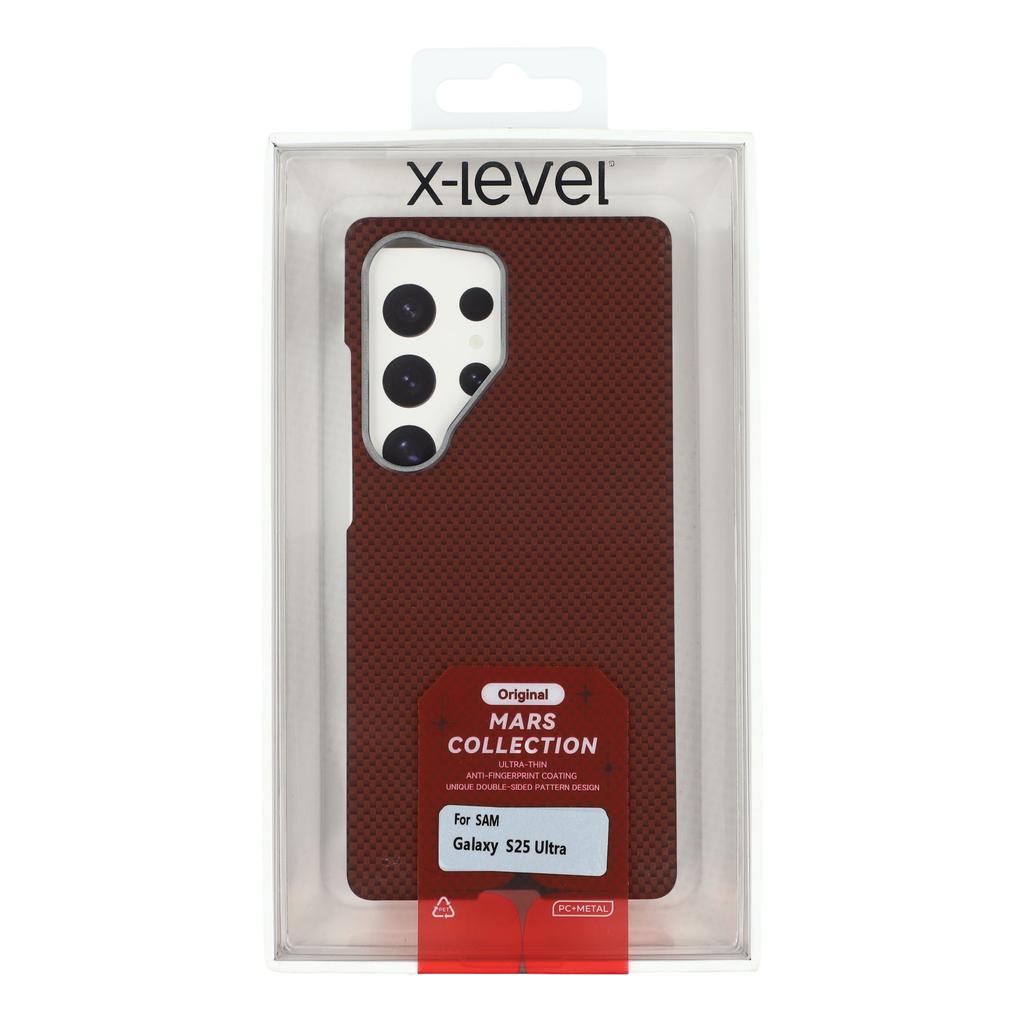 X-LEVEL For Samsung Galaxy S25 Ultra Magnetic Case Carbon Nanofiber + Metal Lens Frame Phone Cover