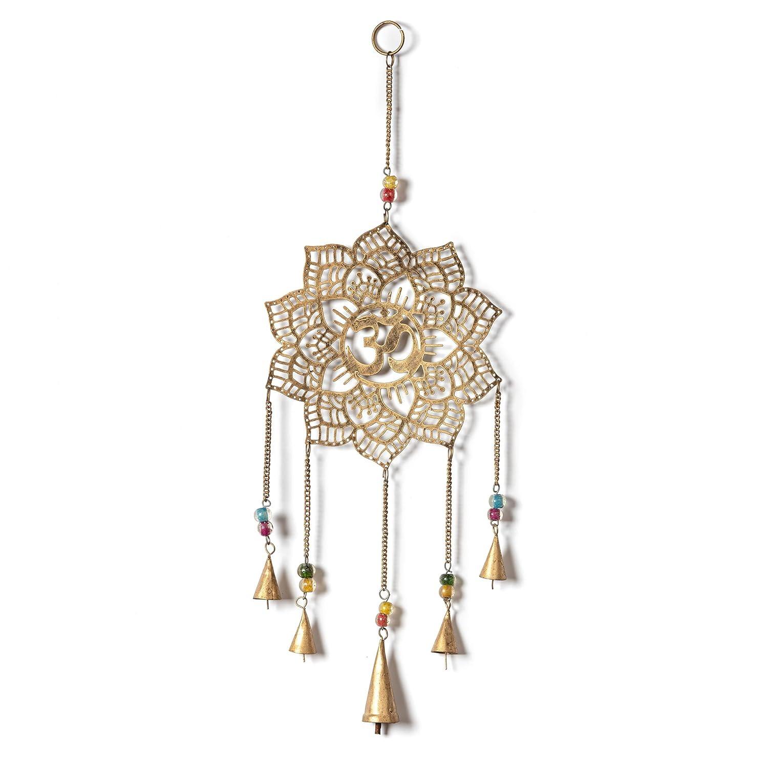 Настенные колокольчики Лотос, Wind Chime Wall Hanging Lotus (20 x 10 Inches), Duli