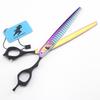 8.0 Inch, High-grade, Black Handle, Colored Pet Scissors, Pet Grooming Scissors, Fishbone Tooth Scissors