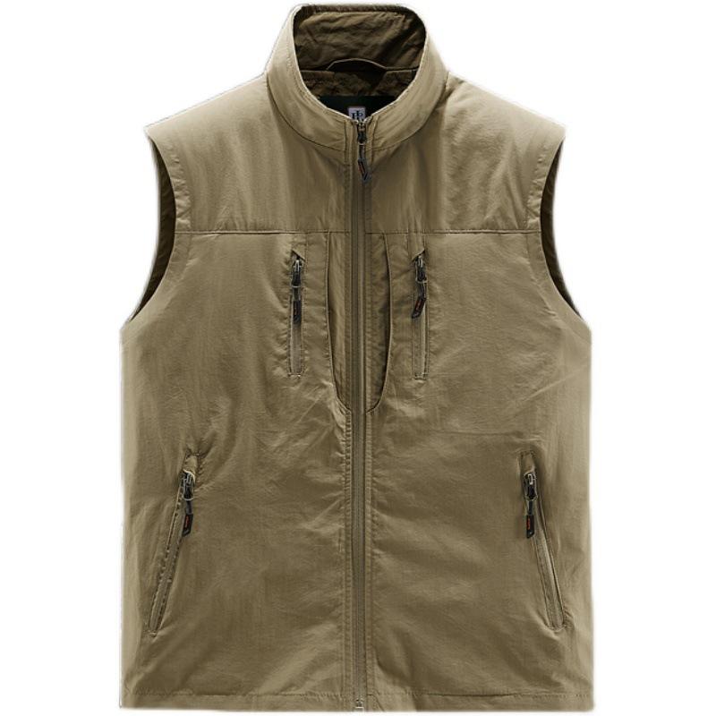 Multi-pocket Tooling Vest Men's Spring and Autumn Thin Outdoor Vest Vest Jacket