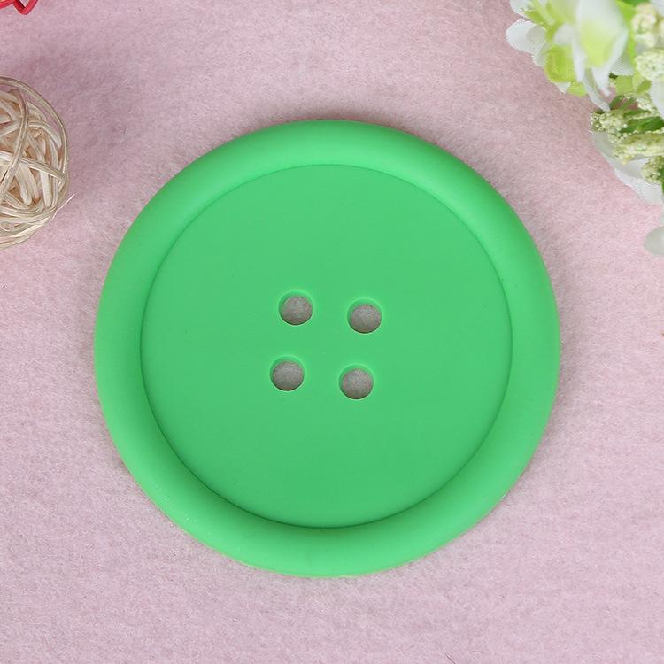 Multiple Colors Silicone Cup Mat Cute Colorful Button Cup Coaster Cushion Holder Drink Cup Placemat Mat Pads Coffee Pad