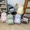 Schoolbag New Large Capacity Striped Junior High School Student School Bag Gaoyan Lightweight Casual Girls Backpack Outdoor Travel Backpack