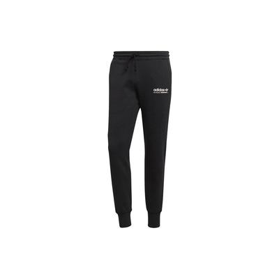 Originale Unifarbene Kordelzug Bündchen Fleece Sporthose Herren Hose Schwarz DH4936