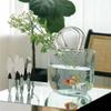 Trendige Glas-Handtaschen-Vase, Kreative Blasen-Fischglas-Blumenvase für Tischplatte, Hydroponische & Dekorative Blumen