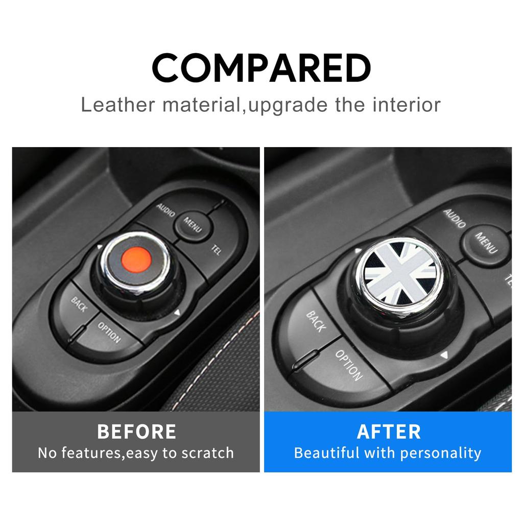 FDAIUN For BMW Mini F Series Volume Button Decoration Accessory Leather Material Stylish Custom