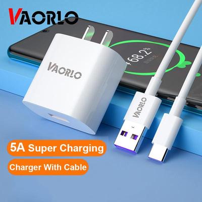VAORLO 40W Super Fast Charge 5A Data Line Type-C Cable Set Suitable For Huawei P40/Mate 30 Samsung Xiaomi Mobile Phone Charger