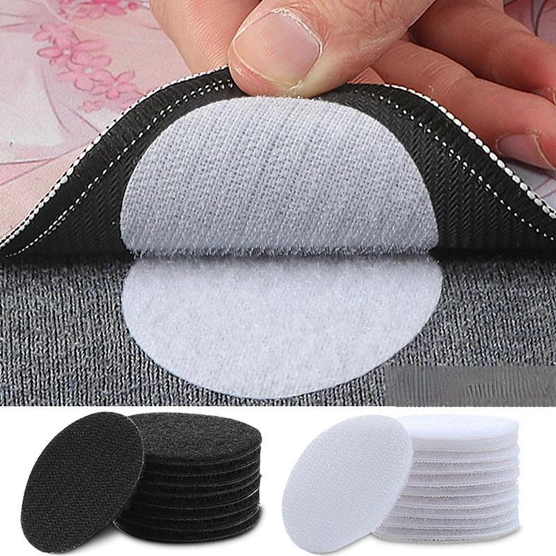 10 Stück starke selbstklebende Befestigungspunkte, Aufkleber, selbstklebendes Klettband für Bettlaken, Sofa, Matte, Teppich, Anti-Rutsch-Matte