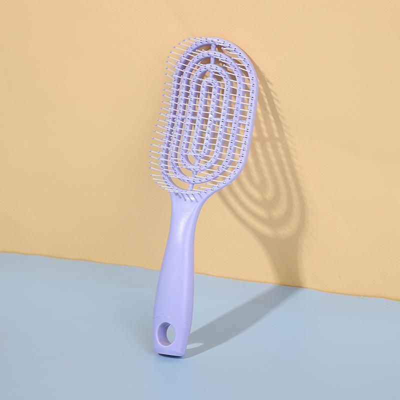 

Новый стиль пушистой ребристой расчески для женщин: Идеально подходит для парикмахерских, массажных и домашних условий.