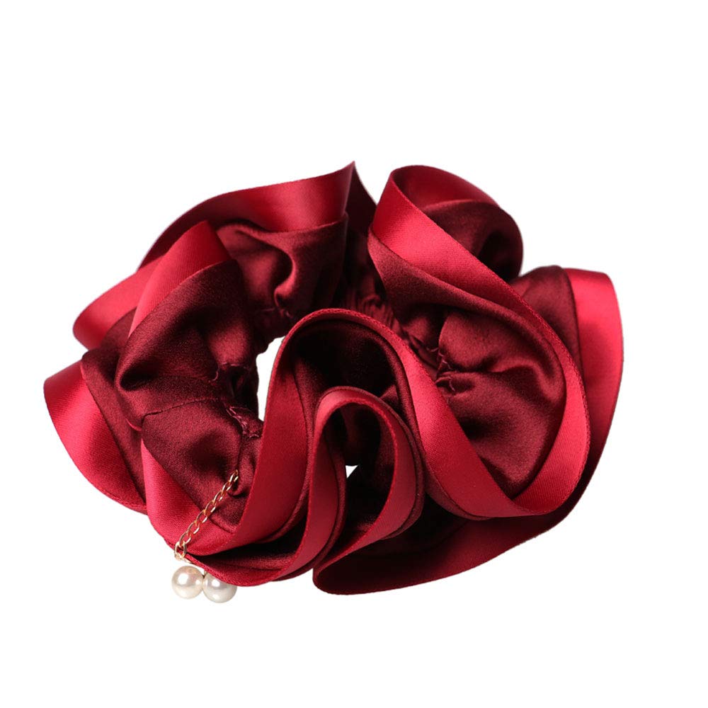 shefun Chouchou Volume Pearl Satin Elegant Stylish Adult Daily Hair Accessory 4 Colors JP125