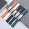 20mm Nature Soft Rubber Watchband For Rolex Strap For Daytona Submariner GMT OYSTERFLEX Wristband Accessories Folding Buckle