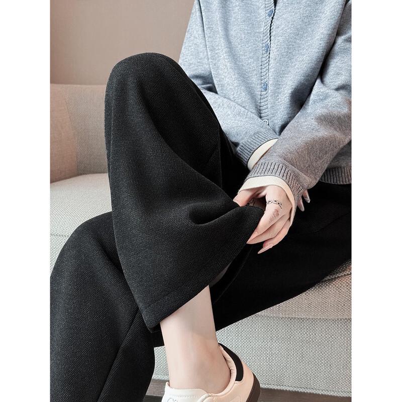 TonLion Women's Herringbone Fleece-Lined Casual Pants