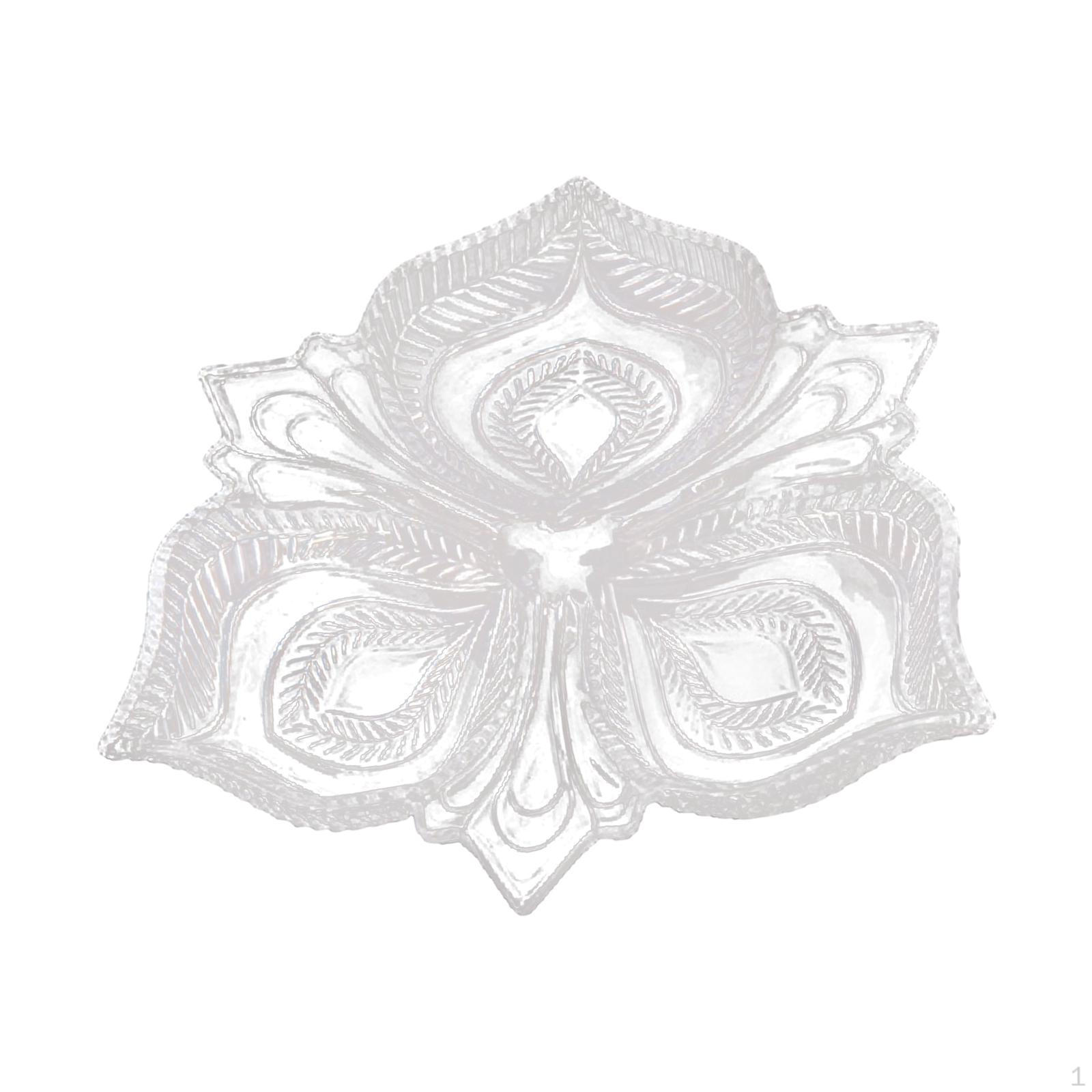 

Appetizer Platter Dried Fruit Storage Plate Glass Portable Snack Serving Dishes for Cookies Clear