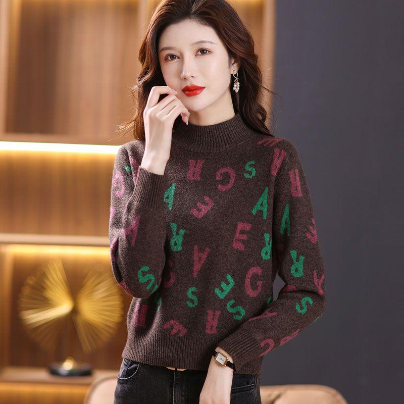 

Женский свитер с заниженной линией плеч в стиле колор-блок, повседневный свитер с длинным рукавом для осени и зимы S